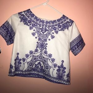 Two Piece Set, Crop Top & High Waisted Shorts